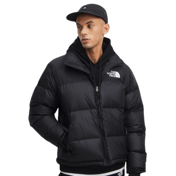 North Face 1996 Retro Nuptse Black Puffer Jacket - Image 2