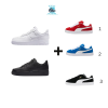 2 Pairs Combo Air Force + Puma XL Suede